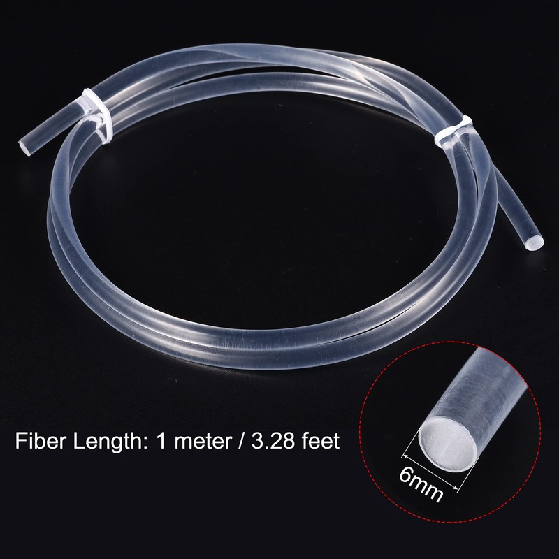 sourcing map PMMA side-glowing fibre optic cable 6 mm 1