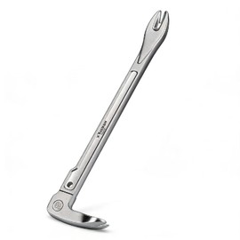 BUSKPOK Pry Bar, 10 Inch Cats Paw Nail Puller, Mini Crowbar for Home Remolding & Woodworking Prying, Scraping, Lifting, Pulling