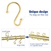 Metal Shower Curtain Hooks，Set of 12 Rings，Rust Resistant S Shaped