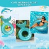 Inflatable Mermaid Pool Float Fun Beach Floaties Blue Swim Ring