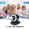 Webcam Streaming Gaming, 2K Web Cam 1080P HD USB 3.0