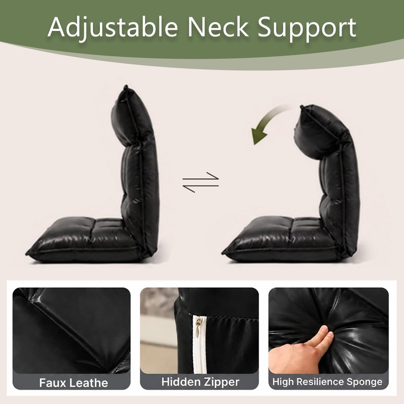 Floor Chair with Back Support, 42-Position Adjustable Gaming Chair for