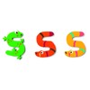 Scratch Letter S 6 cm Decoration Wood, Multicolour, 9 x