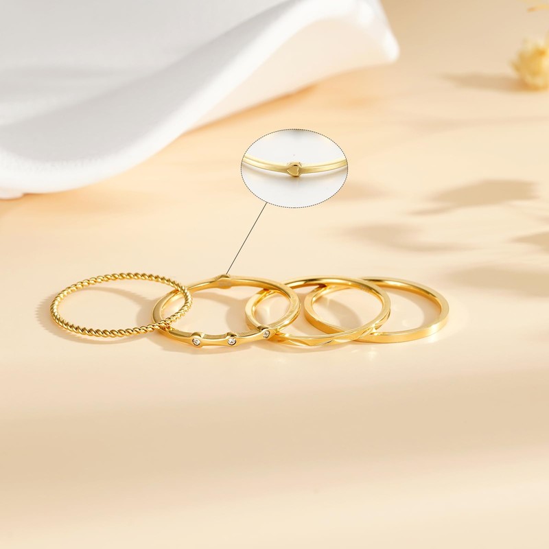 WEDDINEN S925 Sterling Silver Rings for Women,Dainty Stackable Silver Thumb