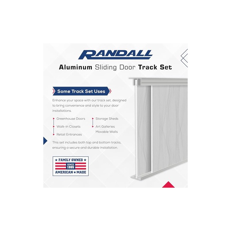 1/4" Aluminum Sliding Door Track (4 FT Long)