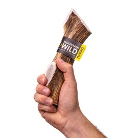 MOUNTAIN WILD Whole Antler Dog Chew, Mineral-Rich Antlers for Dogs, No Mess, No Odor, Long Lasting for Aggressive Chewers, for Large Dogs (Jumbo)
