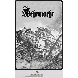 Blechschild 20x30cm gewölbt incl. 4 Magneten Historisch Panzer I im Einsatz Deko Geschenk Schild