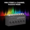 Sunydog Mini Audio Mixer Stereo Audio Interface Passive 6 Channel