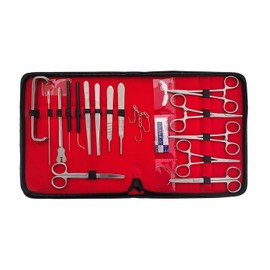 Kit de Instrumental Quirurgico de Sutura de Acero Inoxidable, Instrumentos Dentales 20 piezas con Estuche de Vinil