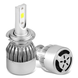 DNA Motoring HID-LED-LB-FAN-H7 Pair of LED Light Bulbs with Cooling Fan