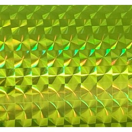 Roll of Prism Tape, Holographic 1/4'' Mosaic (1 inch x 50 ft, Fluorescent Yellow)