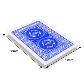 Poker Night Pro Professional Waterproof Playing Cards Plastic 100% | Texas Holdem Poker Cards (Blue Backs) | 54pcs Including 2 Jokers | Jumbo Index | Super Casino Quality