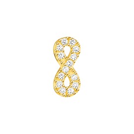 Thomas Sabo H2216 Single Infinity Stud Earrings 925 Sterling Silver, Silver, Cubic Zirconia