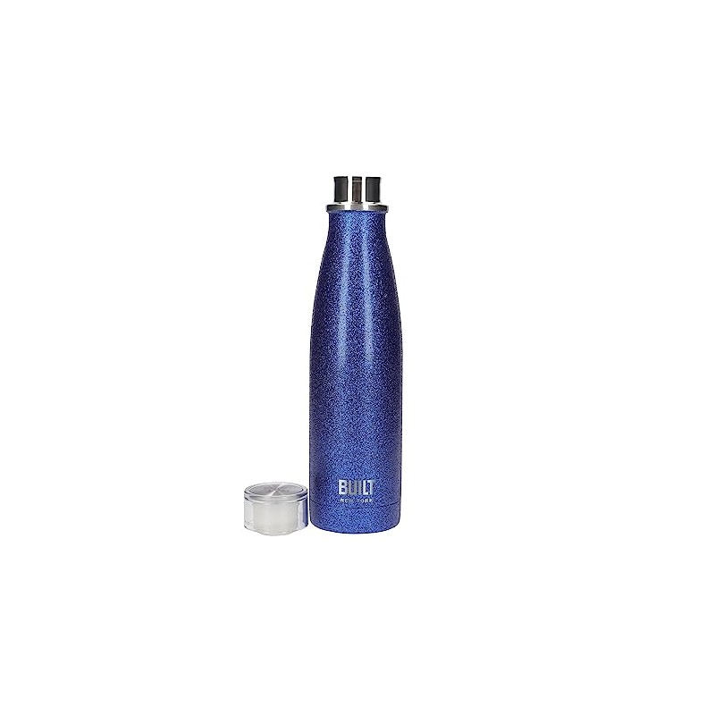 BUILT Perfect Seal 500 ml Insulated Water Bottle, Blue