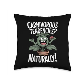 Carnivorous Plant Fan Insectivorous Sarracenia Design Throw Pillow