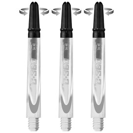 Harrows Darts Technology Carbon 360 Shafts, Rotating Carbon Top by Thor-Sports (Medium, Clear)