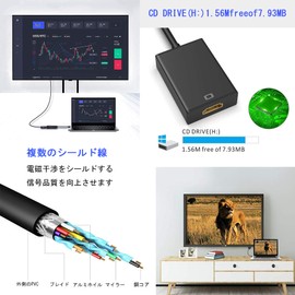 USB HDMI Converter Adapter, 2024 New Mode, USB Display Adapter, 5 Gbps High Speed Transmission, USB3.0 HDMI Converter, Adapter, Built-In Driver, Supports 1080P, Audio Output, Display Adapter, Stable