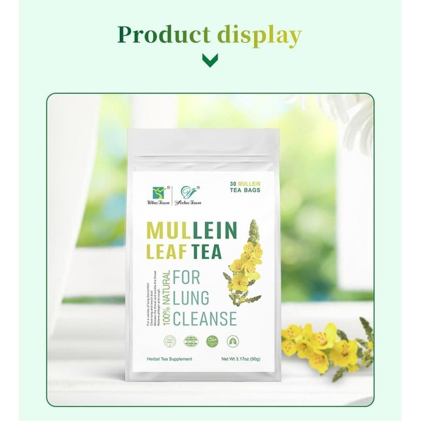 Pure natural Mullein Flower Tea additive-free Respiratory health Immune system