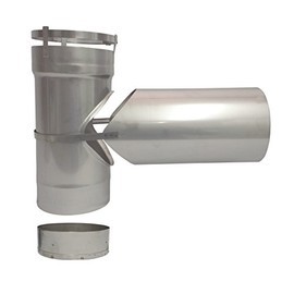 Rockford Chimney Supply Stainless Steel Chimney Tee Connector RockFlex, 5.5 Inch