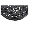HomeRoots 18" X 30" Black Rubber Scrollwork Outdoor Door Mat
