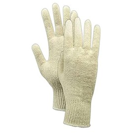MAGID T133C KnitMaster T133 Lightweight 10 Gauge Knit Gloves, Cotton Poly Blend, Ladies (Fits Medium), Natural (24 Pair)