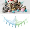 Triangular Toy Hammock Plush Toys Cotton Rope Woven Net Pocket