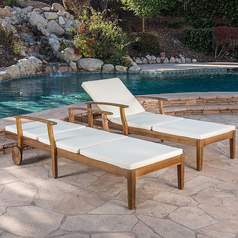Maphissus 2 Pack 77x24 inch Lounge Chair Cushions for Outdoor