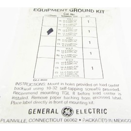 GE TGL2 Equipment Ground Kit for Use with PowerMark Gold and Plus Load Centers