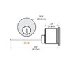 GMS R118 Rim Cylinder for Schlage C Locks