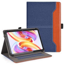 DLveer Universal Case for Blackview Tab90 WiFi 11 Inch/Blackview Tablet 10 Inch/Tab70 WiFi/Tab80/Tab30, Multi-View PU Leather Case for 10-11 Inch Tablet, Teclast M50/T40HD Tablet, Blue