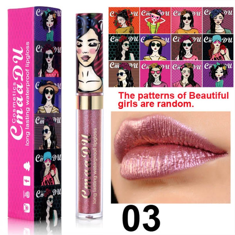 RoseFlower 11 Colours Glitter Lipstick, Glitter Liquid Lipsticks Set, Metallic