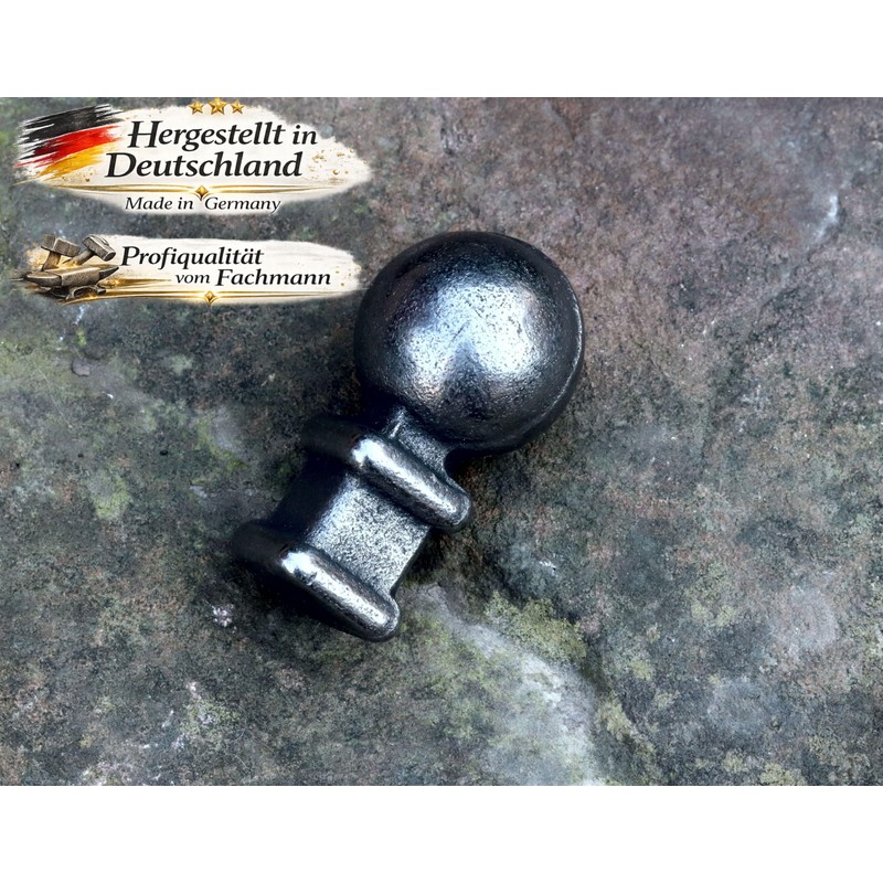 UHRIG Fence Spike with Iron Ball Forged Steel Rustic Wrought