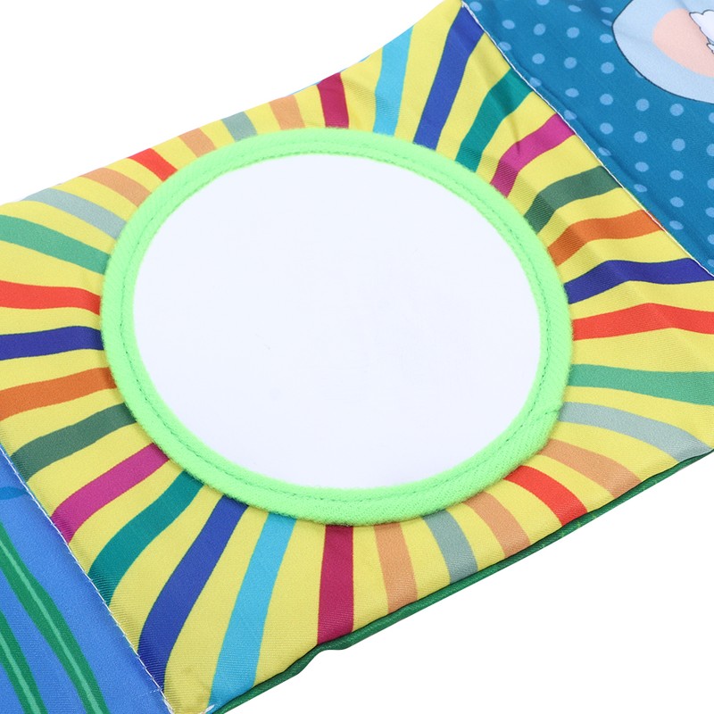 Infant Crib Cloth Book Cute Animal Learning Rattle Distorting Mirror
