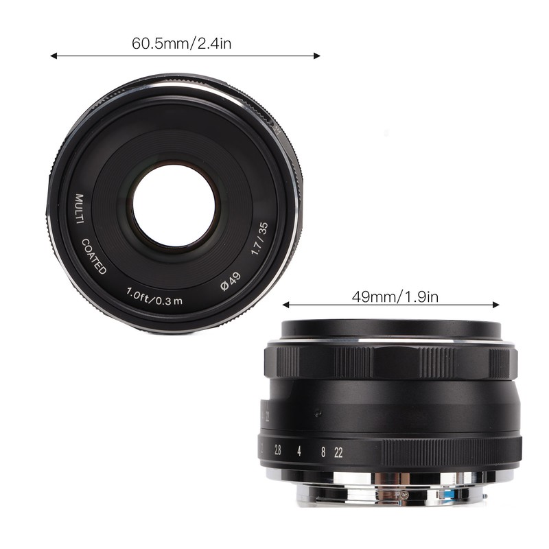 Meike 35mm F1.7 Lens APS C Frame Manual Prime Lens