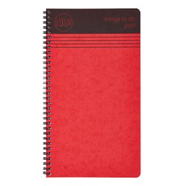 NU: Notebooks - Craze Cloud Range - Things to Do Pad - Wirebound Notebook - Stationery Notebooks - Ruled Notepad- Red - 110 Pages