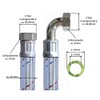 Reinforced hose 1 inch nut x 1 inch nut with