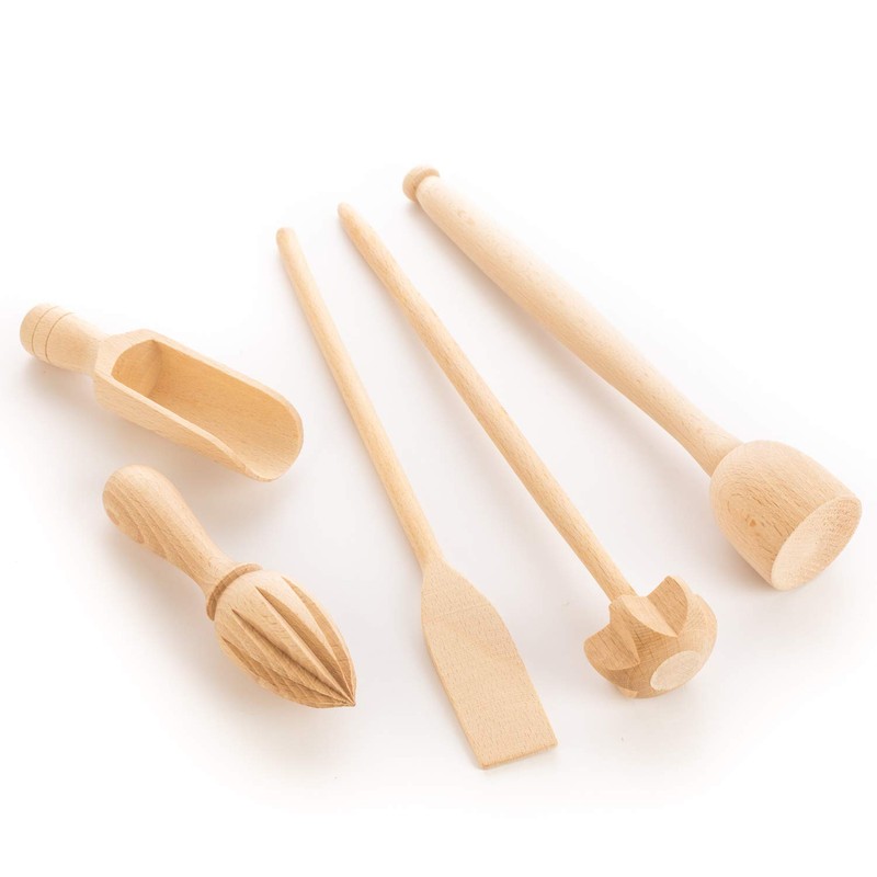 tuuli Kitchen Utensil Set Kitchen Cooking Beech Wood (Whisk, Spatula,