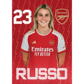 Arsenal FC Russo 23/24 Headshot Poster A4