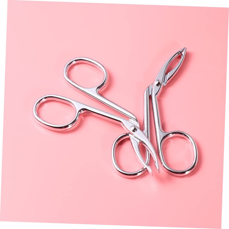 IWOWHERO 2pcs Eyebrow Tweezers Slanted Tip for Removal Facial Hair