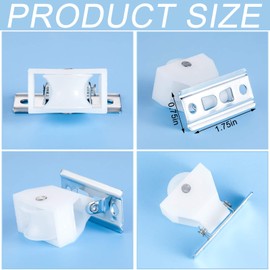 Jetec 4 Pieces Roman Shade Cord Pulley Small Plastic Cord Lock for Roman Pleated and Australian Shades