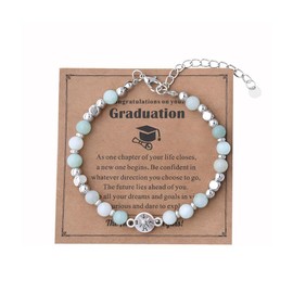 Graduation Bracelets Gifts for Son Daughter Compass Bracelet for Women Men Inspirational Bracelets for Friend Sister Brother Motivational Encpuragement Gift for Him Her Beaded Bracelet