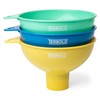 Terbold 3pc Wide Mouth Canning Funnels for Filling Bottles and