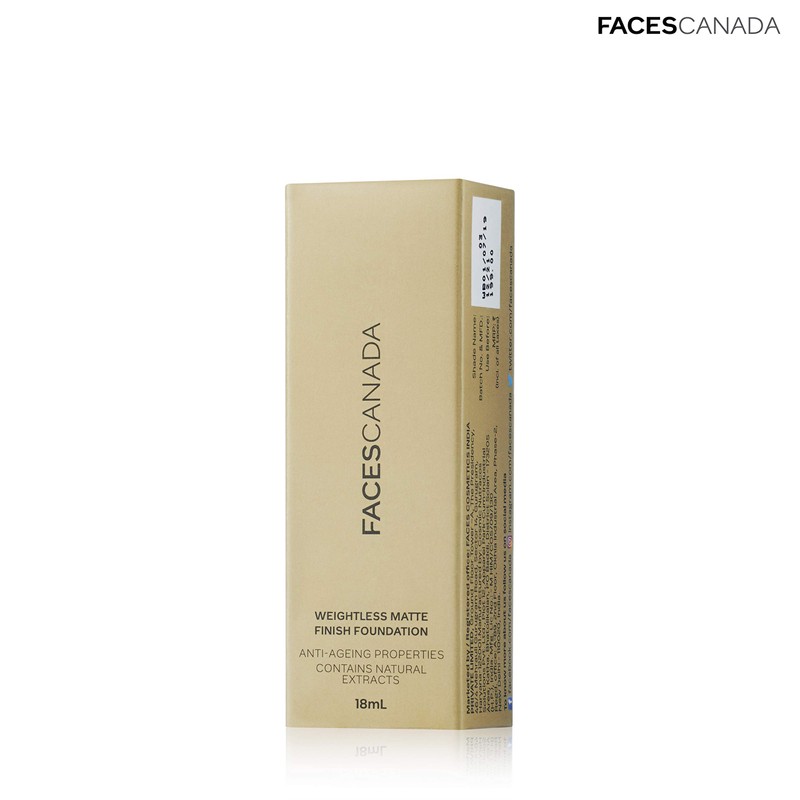 FACESCANADA Weightless Matte Finish Foundation Ivory 01 18ml