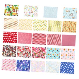 OHPHCALL 26pcs DIY Fabric Patchwork Bundle Floral Cotton Quilting Material for Sewing Crafts for Tablecloths and Decorations Skin Friendly Non Fading for Creative Projects