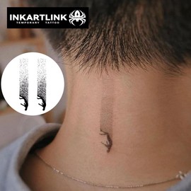 INKARTLINK Tattoo Tech, 2 Sheets Medium Semi Permanent Tattoo, Adult Art Design Temporary Tattoos, Lasts 1-2 Weeks, Waterproof, Realistic Look, No Reflection (Gravitational weightlessness)