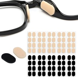 40 pares Almohadillas de Nariz para Gafas, almohadillas Autoadhesivas de Espuma Suave, Esponja Antideslizantes Nasales Adhesivas, para Gafas en Varias Formas