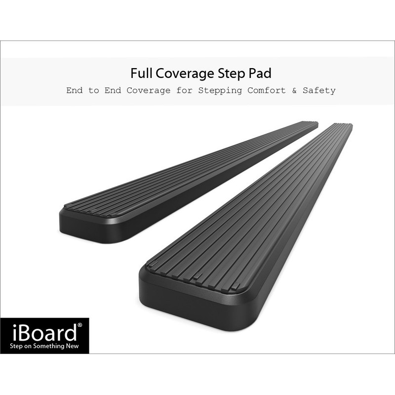 APS (Black Powder Coated 4 inches Running Boards Nerf Bars