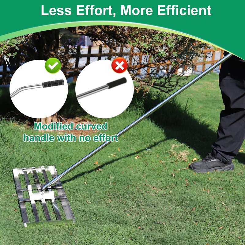 PMKBVI 35" x 10" Lawn Leveling Rake, Heavy Duty 304