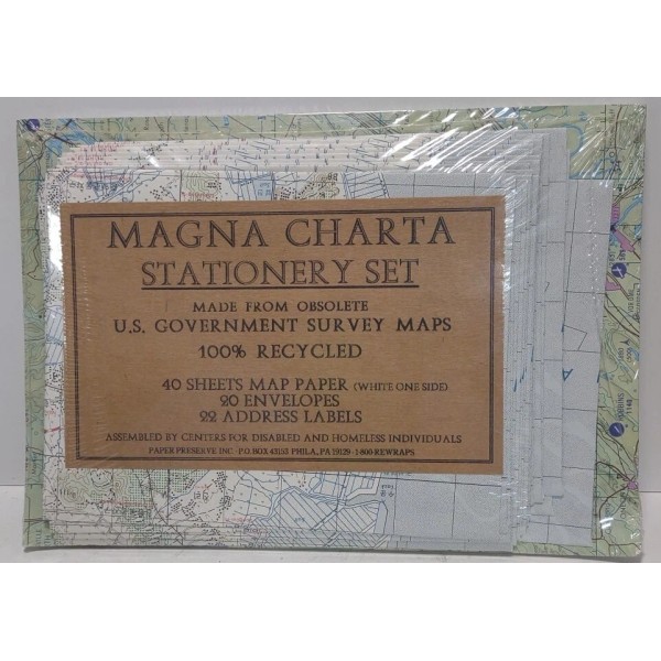 magna charter Stationary Set Made From Obsolete U.S. Government Survey