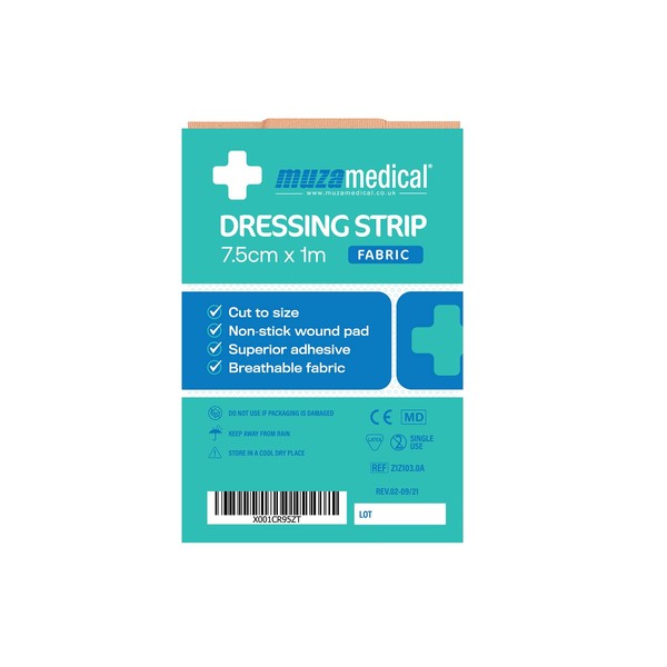 Muzamedical Fabric Strip Plaster Cut to Size 7.5 cm x